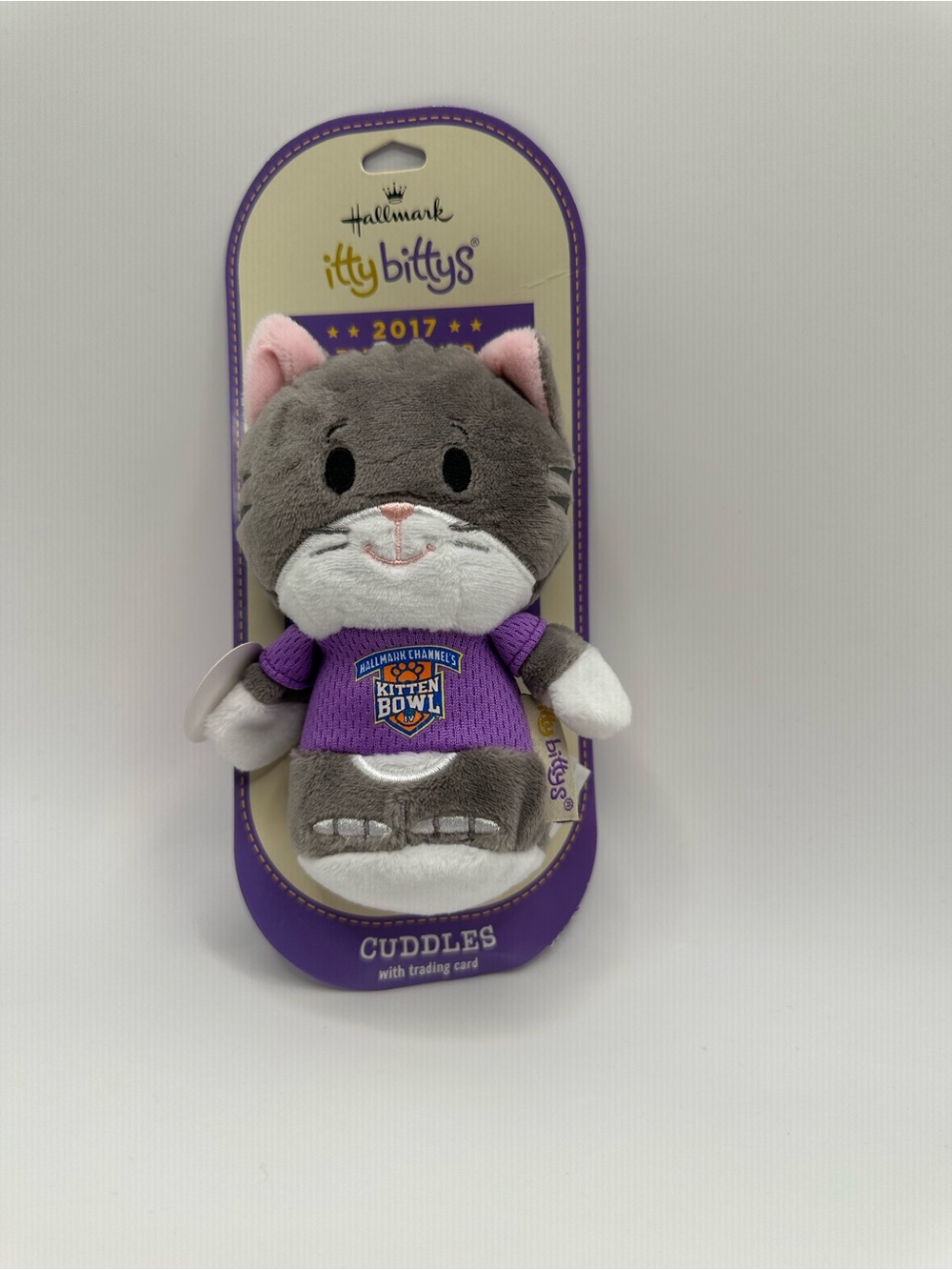 Hallmark itty bittys Backing Card - Purple & White Cuddles